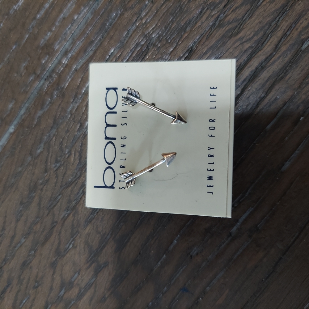 Boma Sterling Silver Arrow Earrings